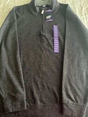 Lands' End Men's Dark Gray Half-Zip Pullover Sweater - XXL